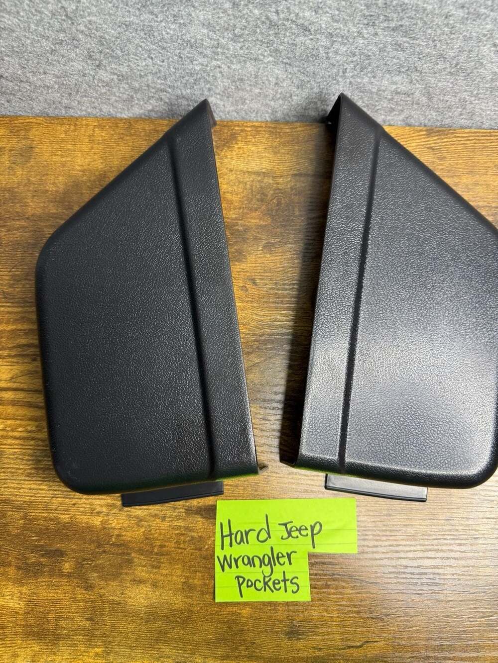 Jeep Wrangler Hard Door Pockets Black Pair
